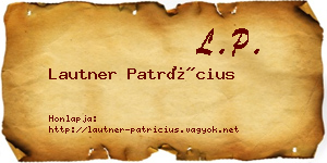 Lautner Patrícius névjegykártya